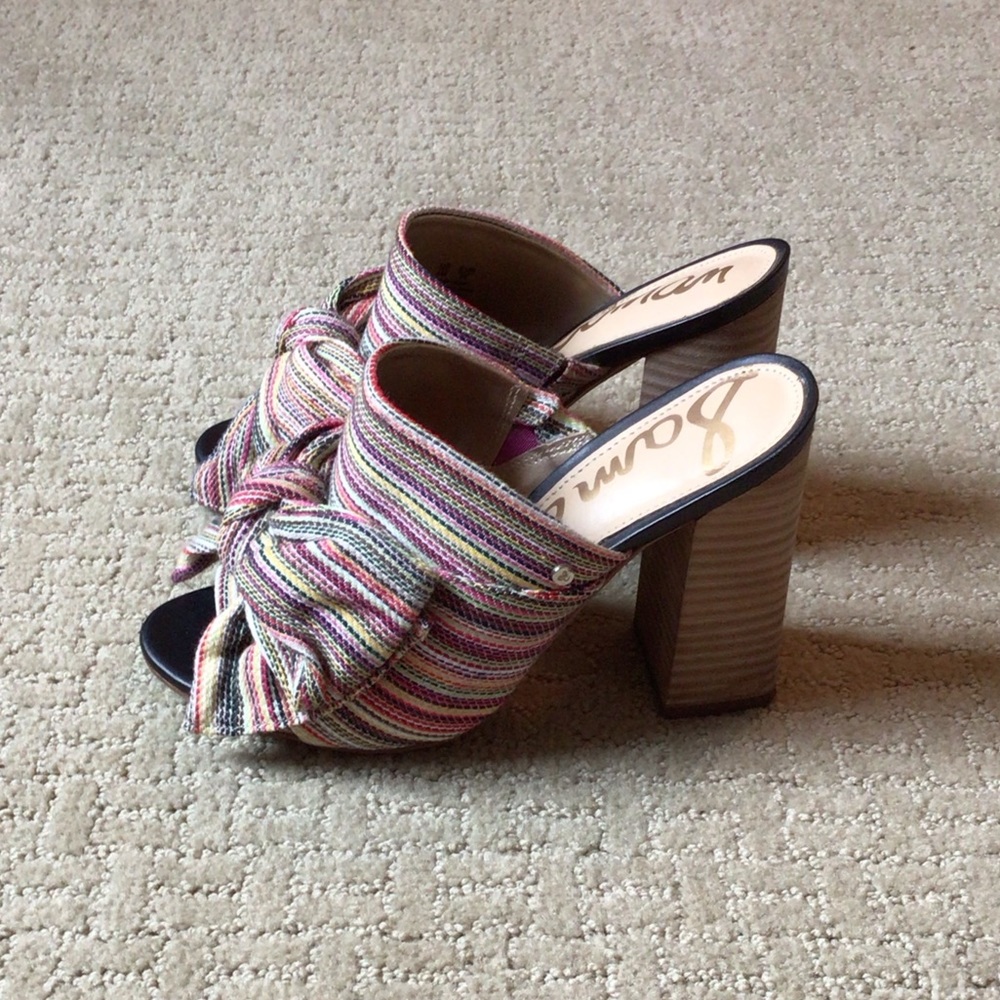 Sam Edelman Yumi Rainbow Striped Mule. Women’s Size 5. Used, Great Condition.